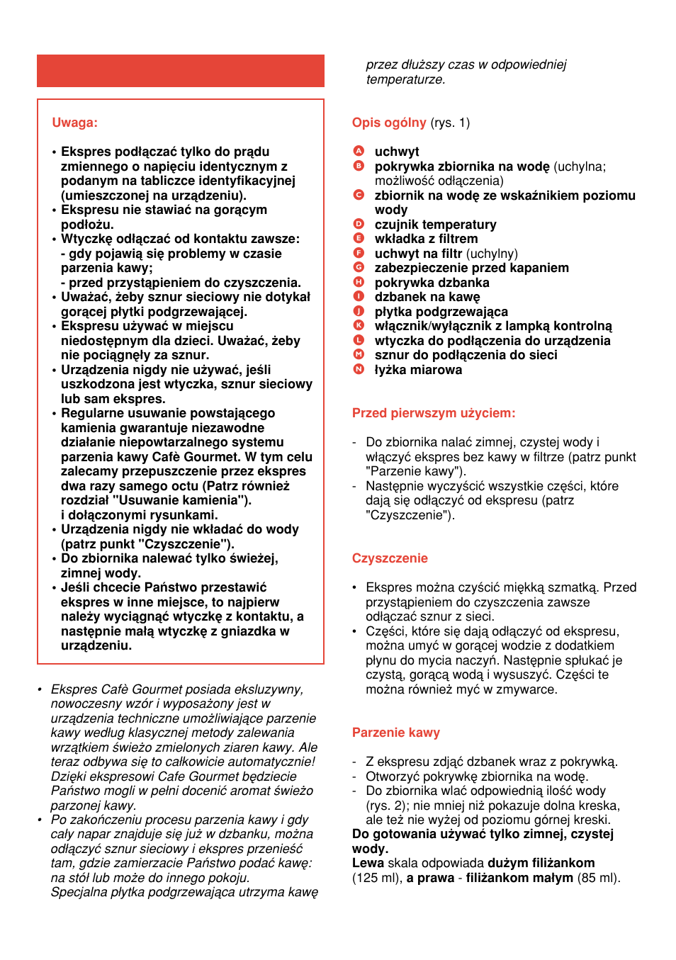 J∑zyk polski, Polski | Philips HD 5400 User Manual | Page 34 / 42