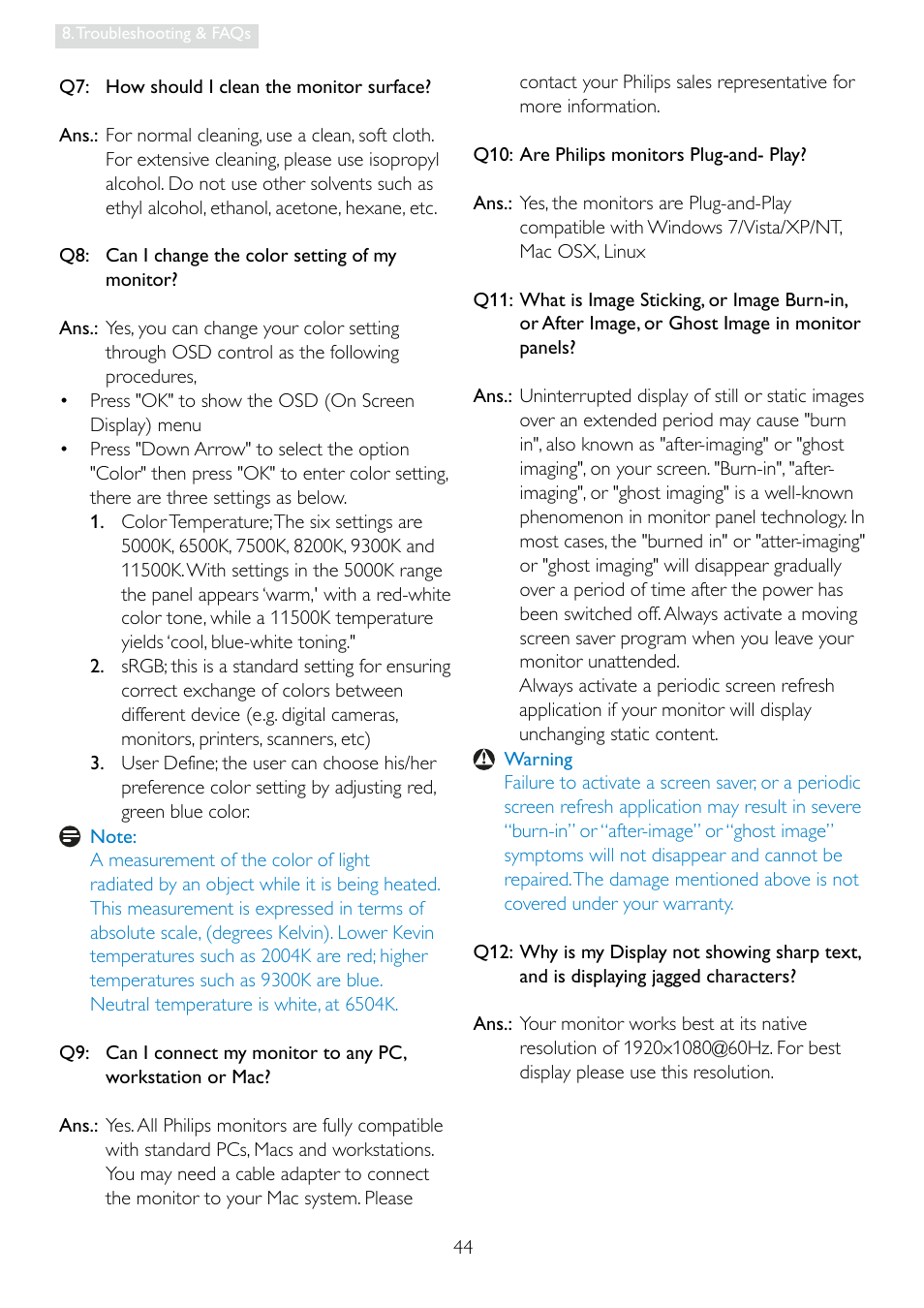 Philips 248X3LF User Manual | Page 46 / 47