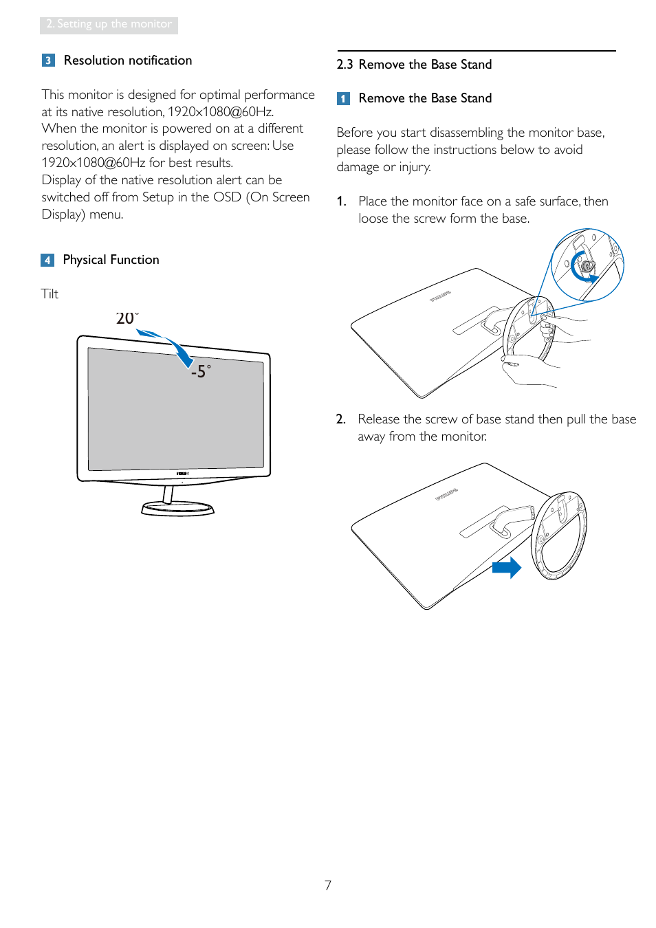 Philips 248X3LF User Manual | Page 9 / 47