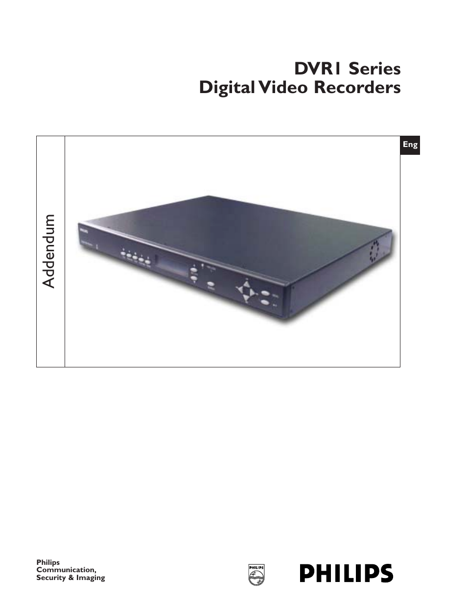 Philips DVR I Series User Manual | 12 pages