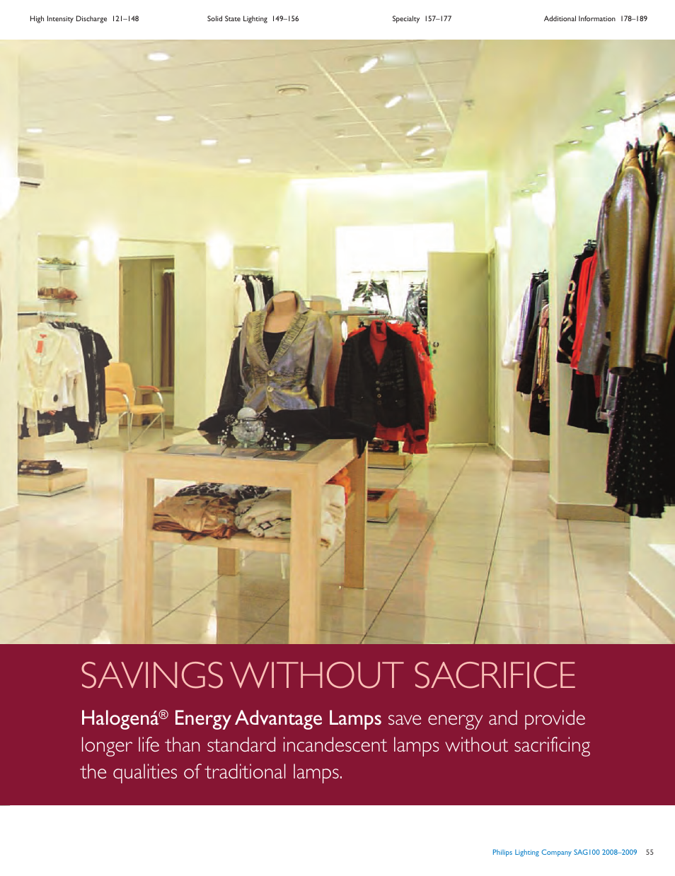 Savings without sacrifice, Halogená | Philips SAG100 User Manual | Page 4 / 19