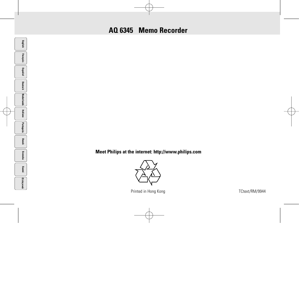 Philips AQ6345/00 User Manual | Page 60 / 60