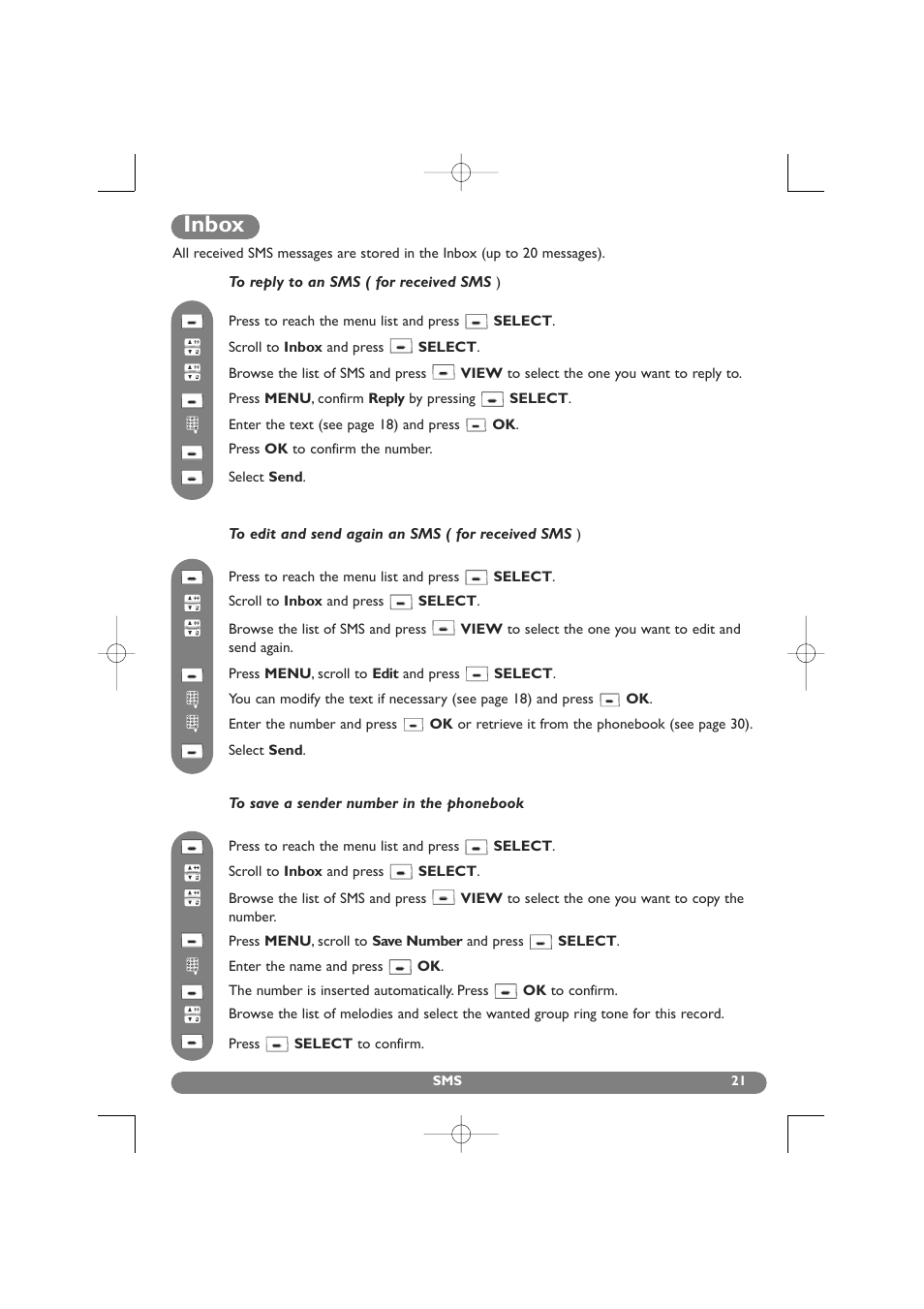 Inbox | Philips DECT 627 User Manual | Page 22 / 58