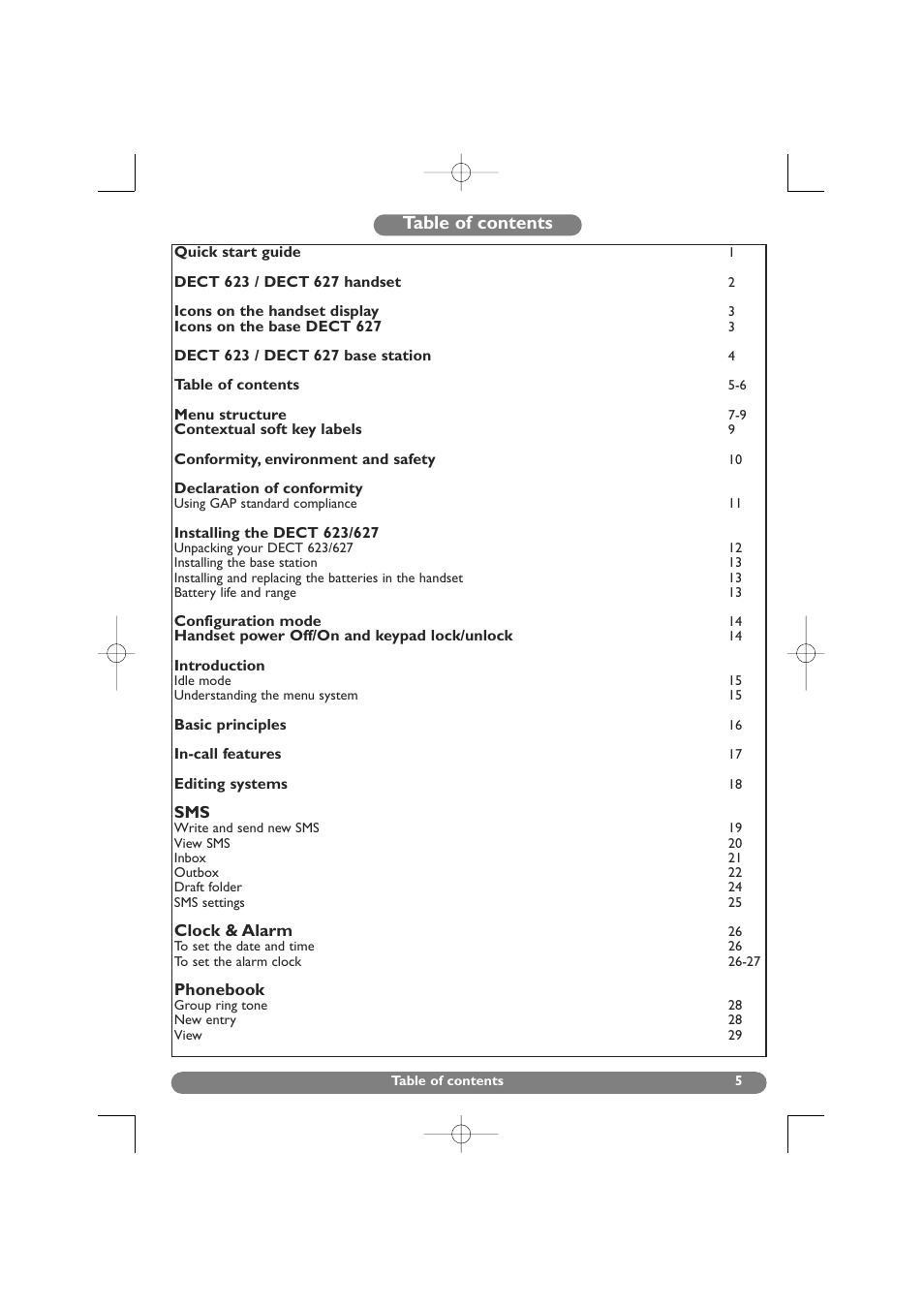 Philips DECT 627 User Manual | Page 6 / 58