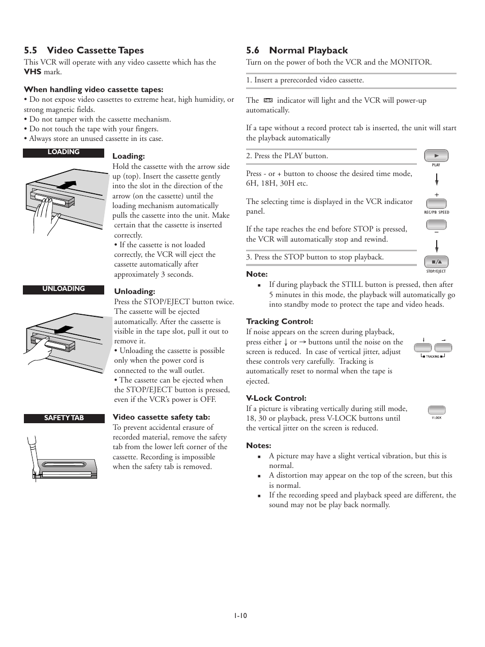 5 video cassette tapes, 6 normal playback | Philips RT30A User Manual | Page 12 / 26