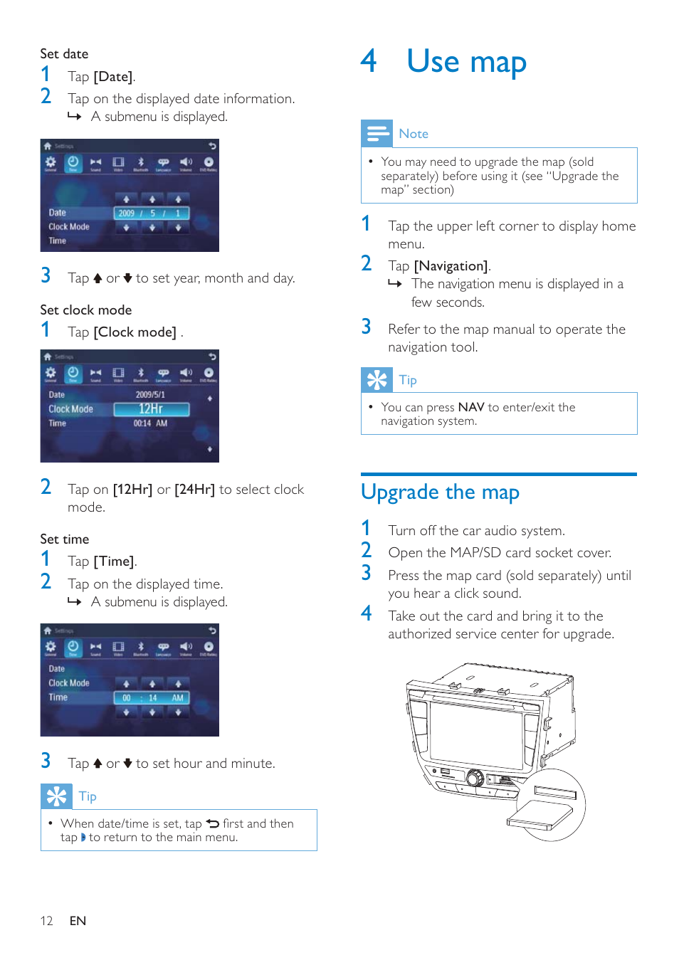 4 use map | Philips CID3692 User Manual | Page 12 / 33