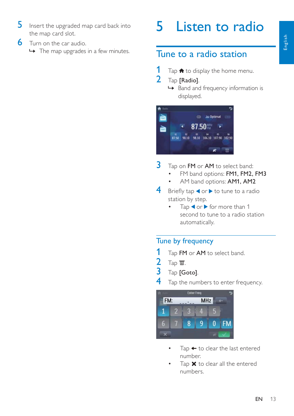 5 listen to radio | Philips CID3692 User Manual | Page 13 / 33