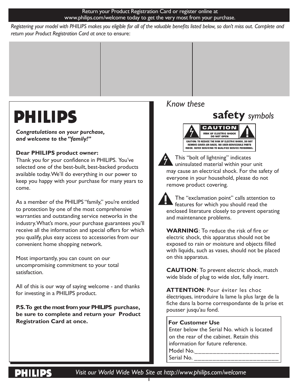 Safety, Know these, Symbols | Philips 19PFL4322 User Manual | Page 8 / 36