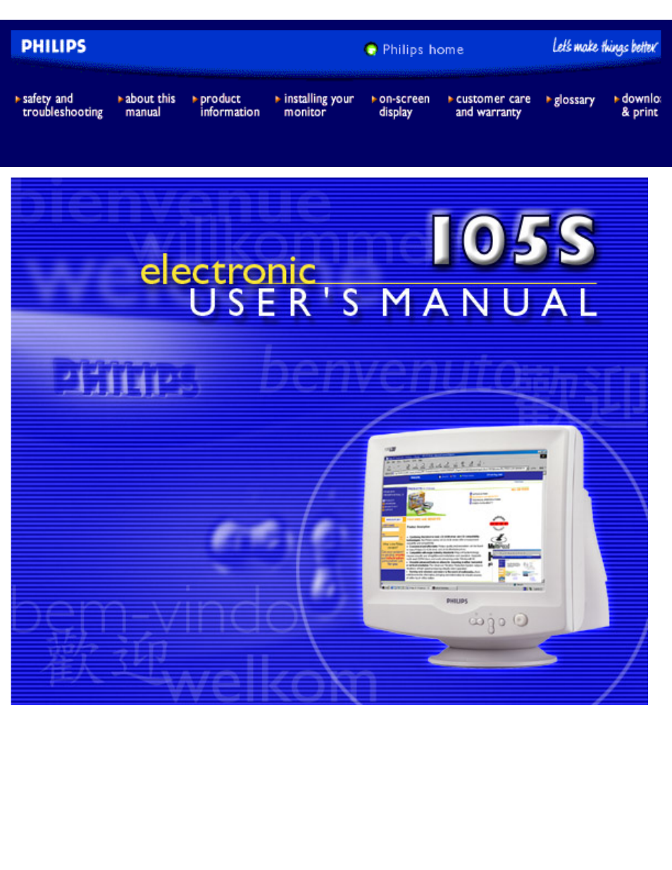 Philips 105S20 User Manual | 84 pages