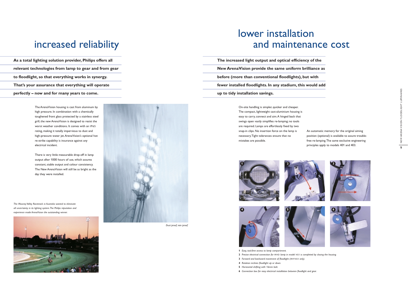 Increased reliability, Lower installation and maintenance cost | Philips 403 User Manual | Page 5 / 8