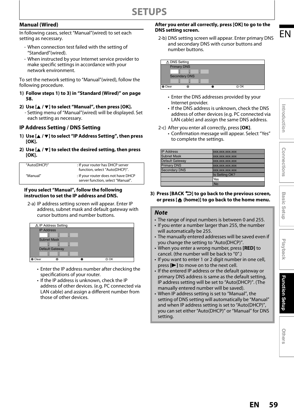 Setups | Philips BDP5010 User Manual | Page 59 / 74