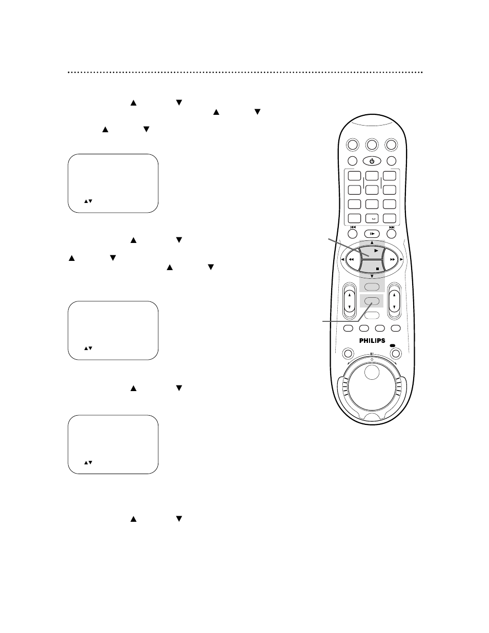 Setting the clock (cont’d) 15, Press the menu button | Philips VR1010BP User Manual | Page 15 / 84