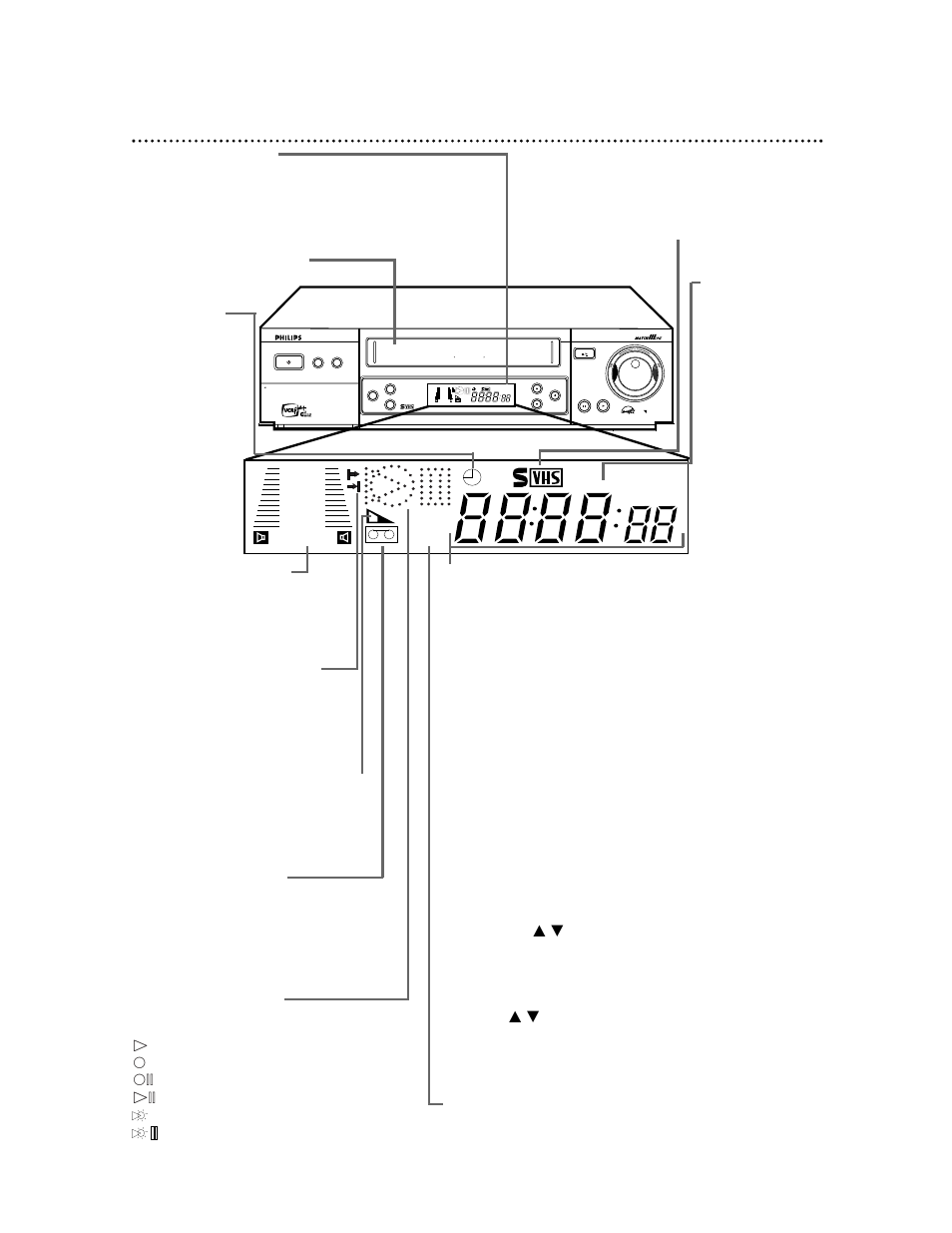 Display panel 21 | Philips VR1010BP User Manual | Page 21 / 84