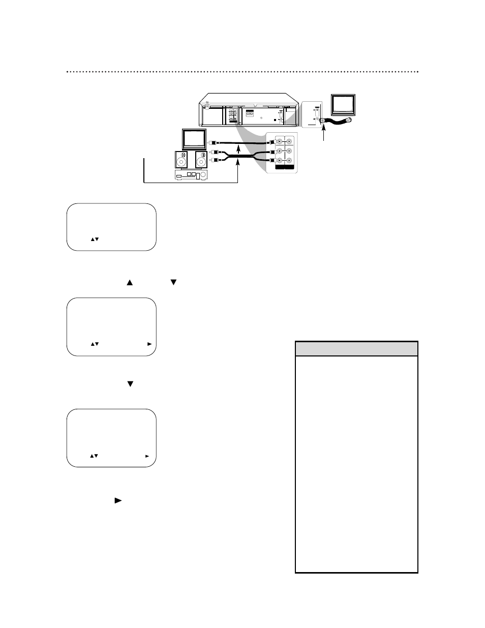 56 multi-channel television sound system (cont’d), Helpful hints | Philips VR1010BP User Manual | Page 56 / 84