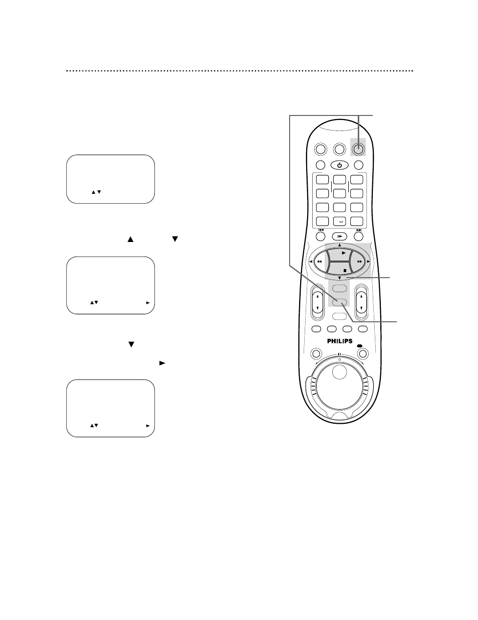 Blue background 75, Press the vcr button, then press the menu button, Press the menu button | Philips VR1010BP User Manual | Page 75 / 84