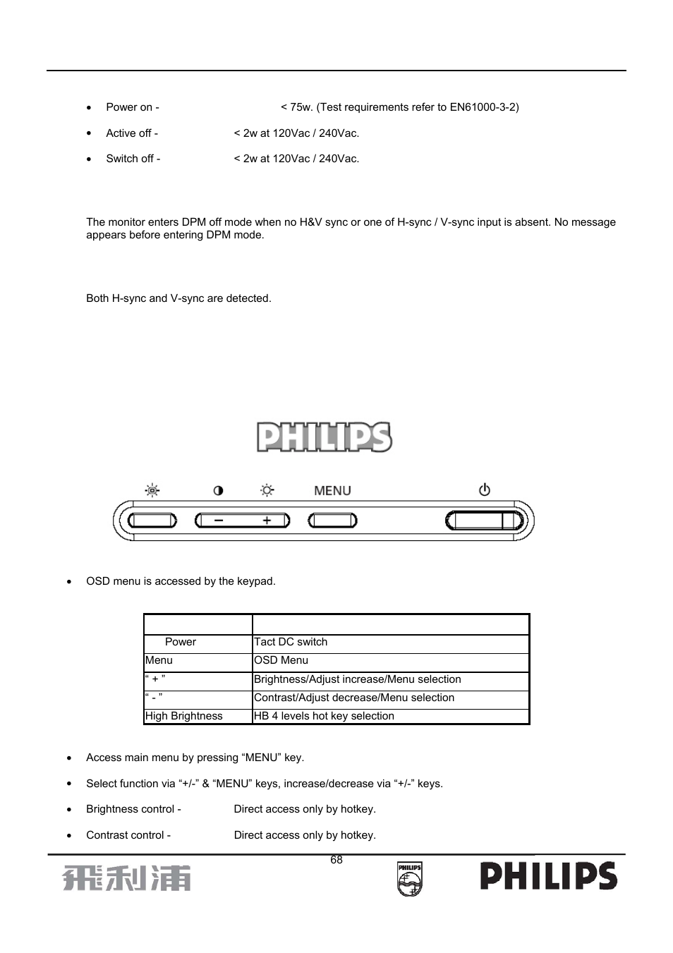 Philips 107B7 User Manual | Page 68 / 80