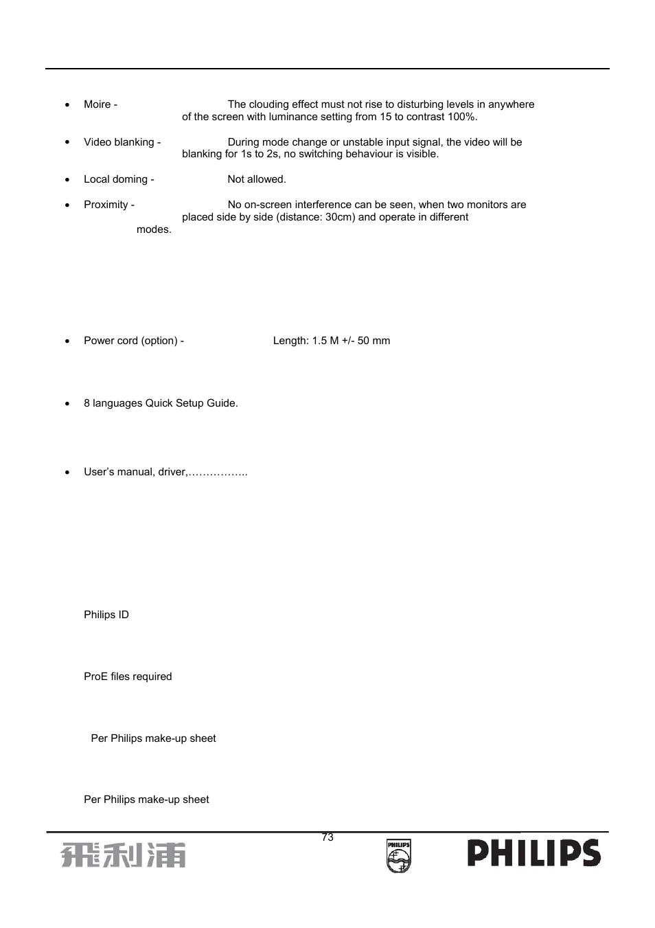 Philips 107B7 User Manual | Page 73 / 80