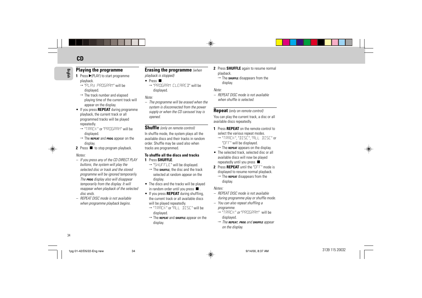 Philips FW D5 User Manual | Page 34 / 42