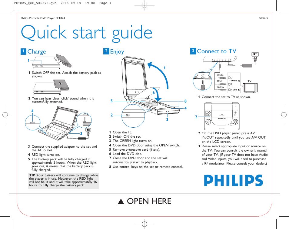 Philips PET824/17B User Manual | 2 pages