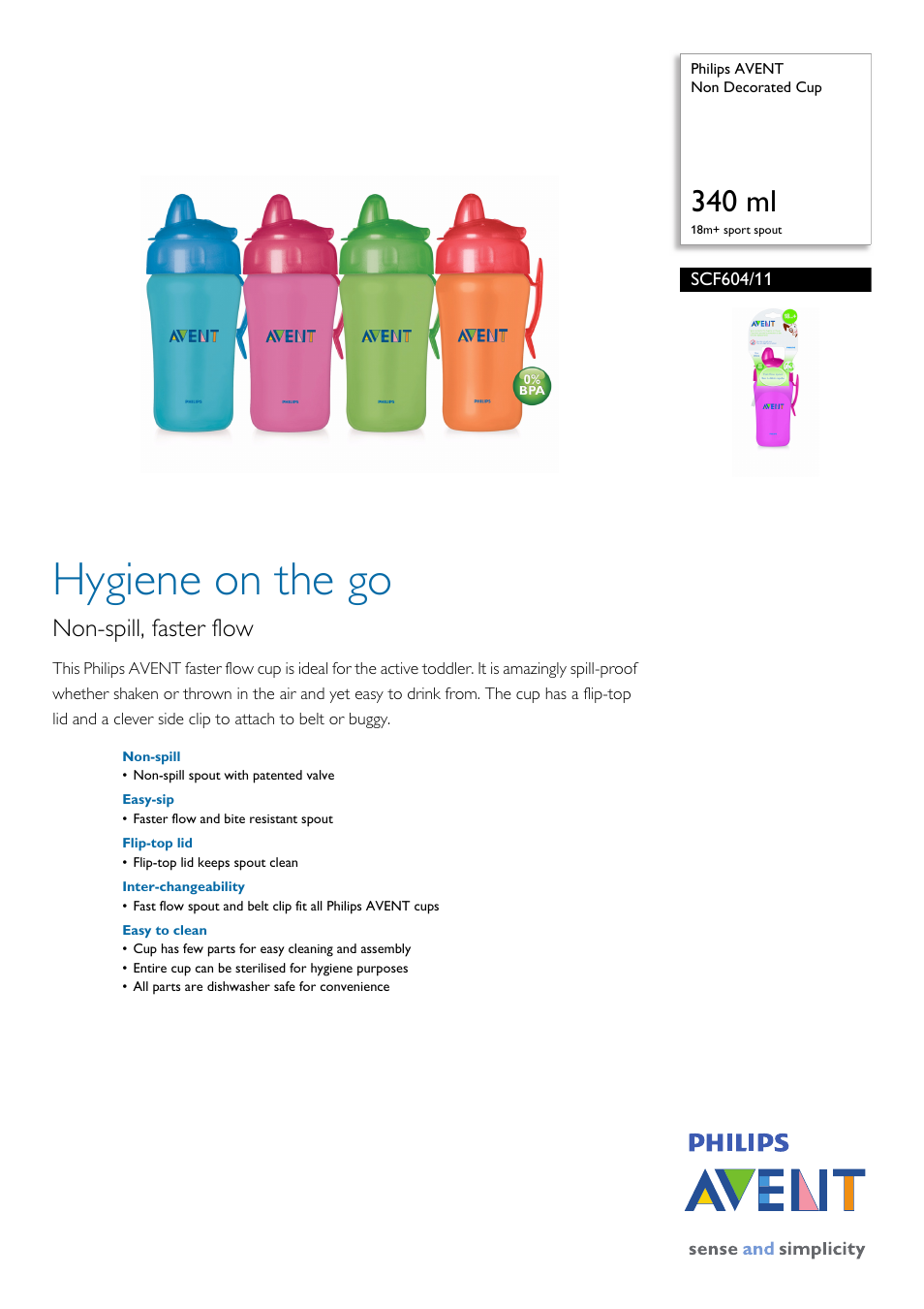 Philips Avent SCF604/11 User Manual | 2 pages
