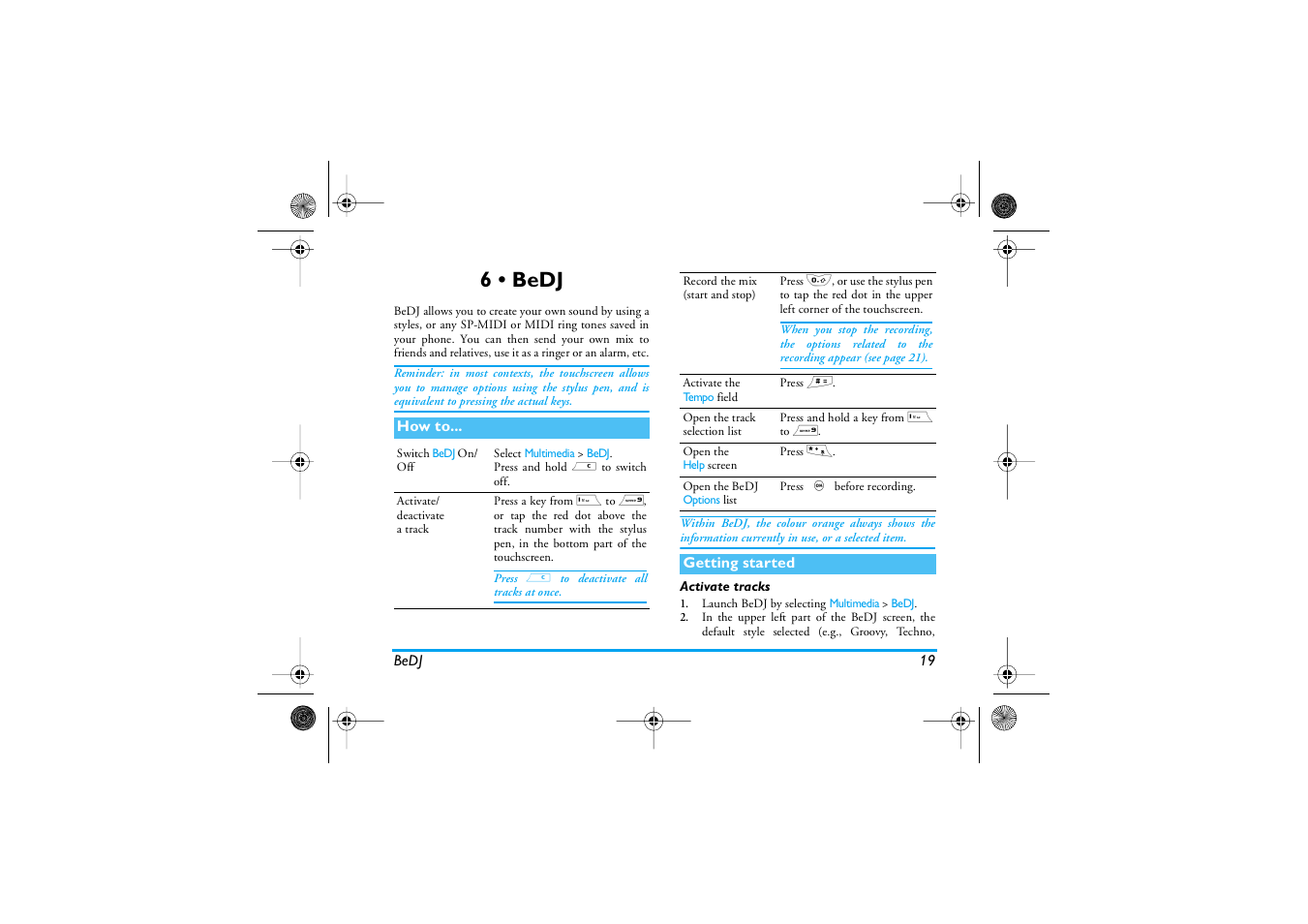 6 • bedj, How to, Getting started | Bedj | Philips 1800 User Manual | Page 27 / 87