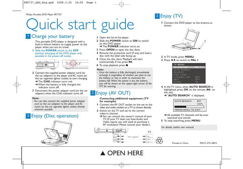 Philips PET737/93 User Manual | 1 page