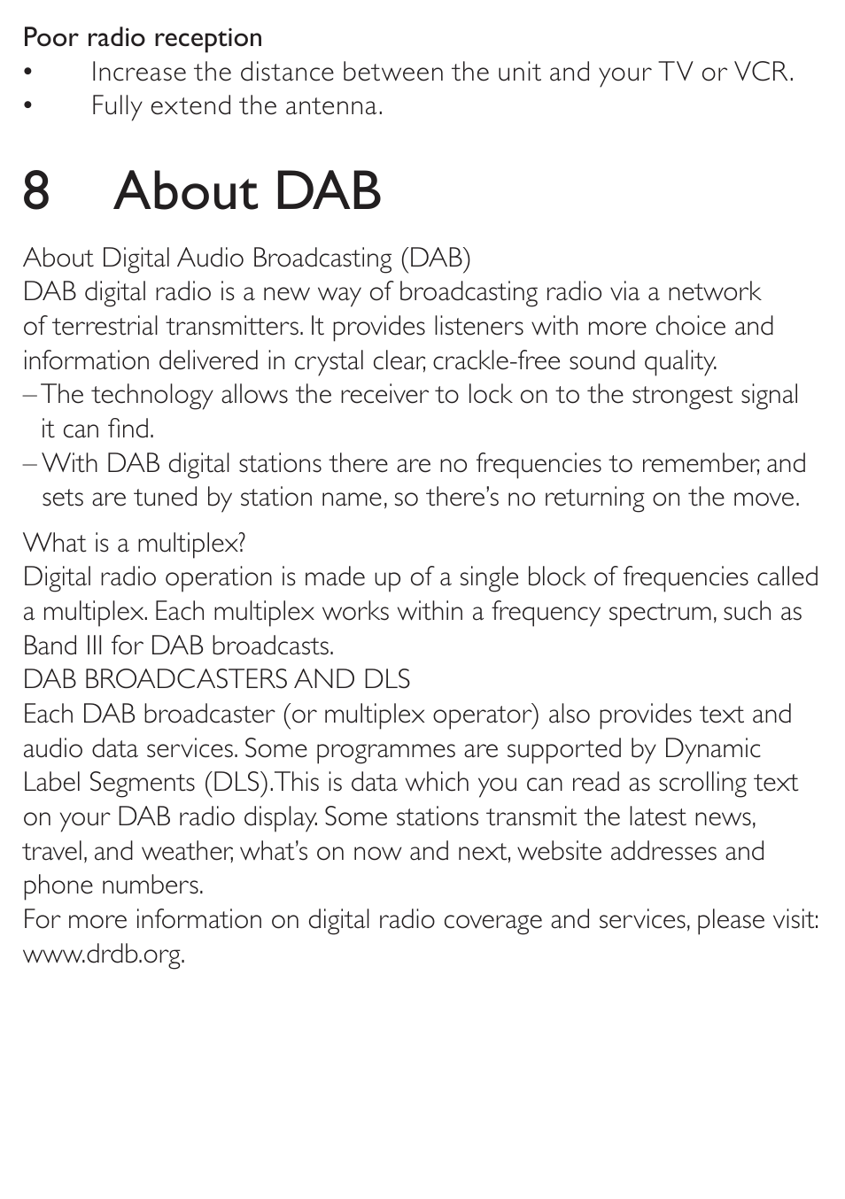 8 about dab | Philips AE4800 User Manual | Page 20 / 21