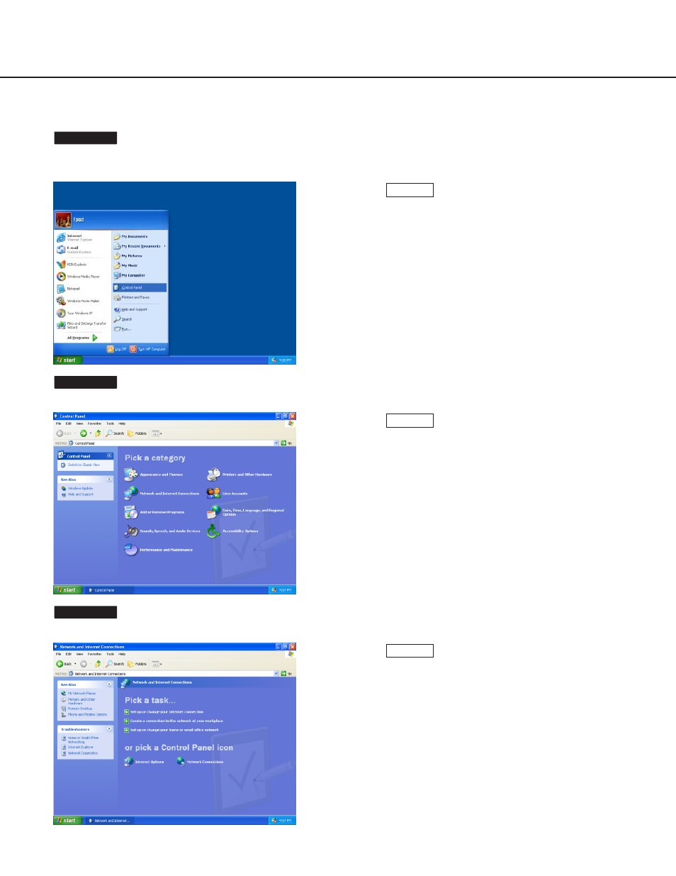 Using windows xp (category view), Setup | Philips WV-NM100 User Manual | Page 22 / 76