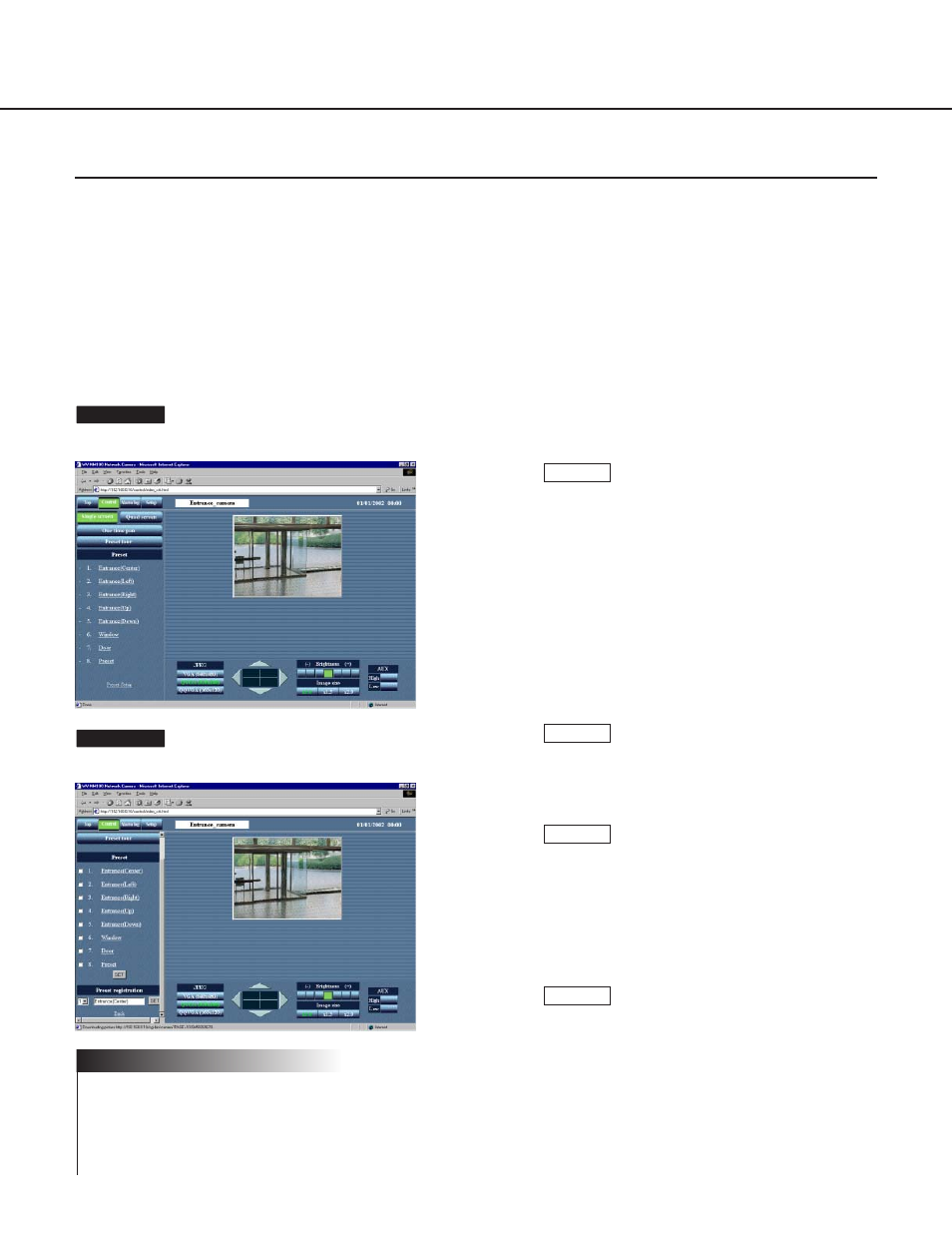 Registration of a preset position | Philips WV-NM100 User Manual | Page 39 / 76