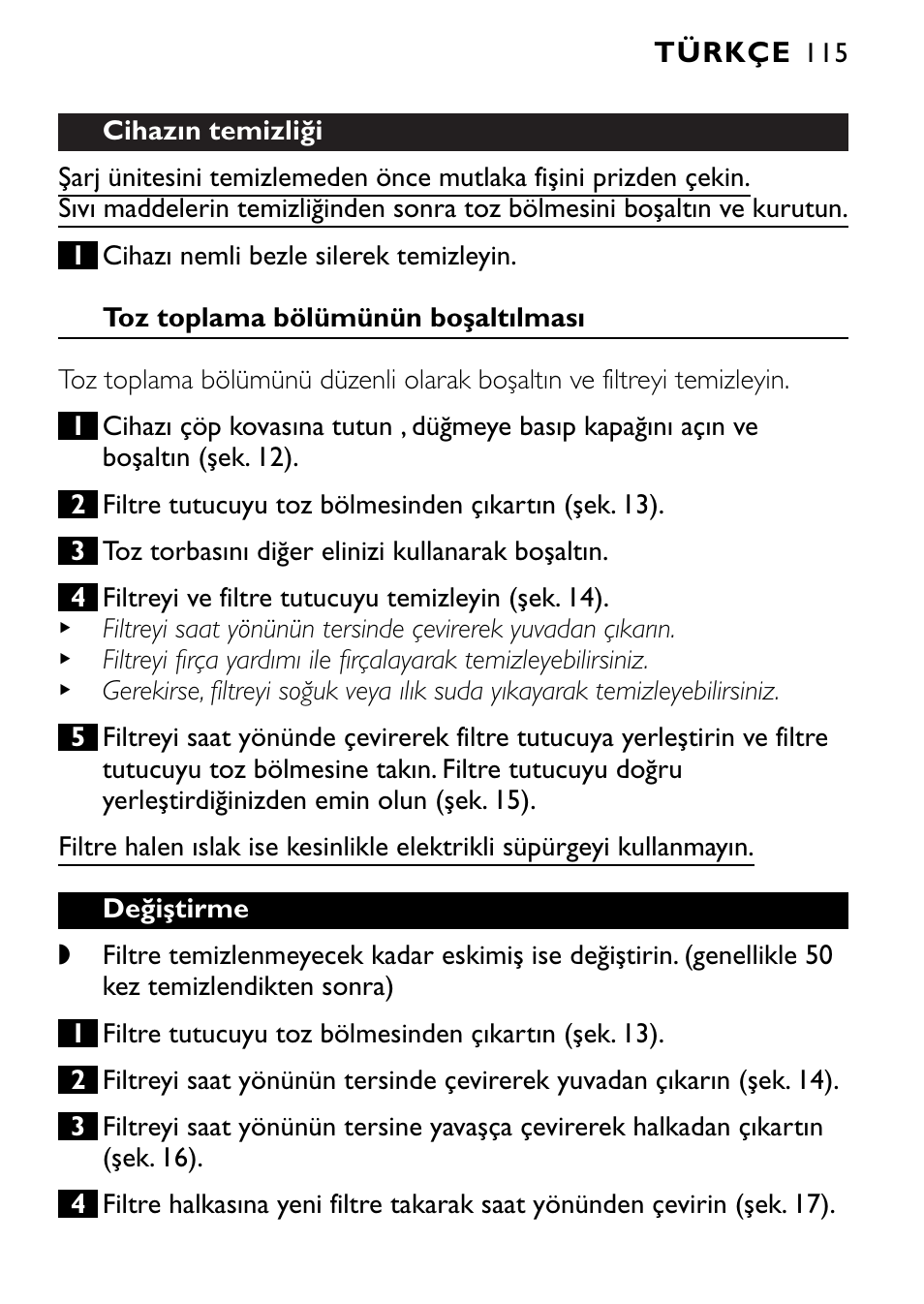 Philips FC6055 User Manual | Page 115 / 124