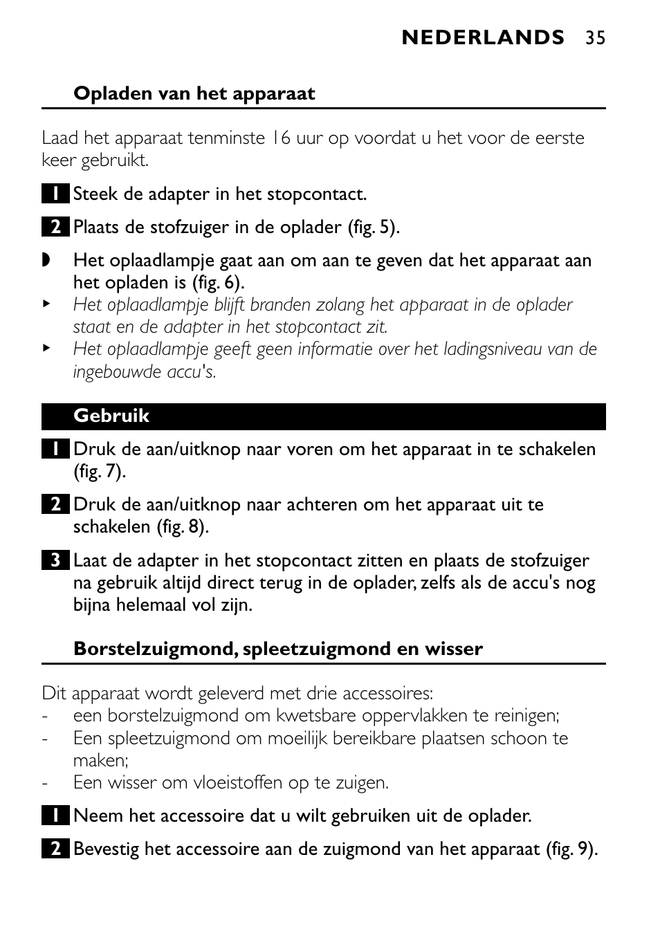 Philips FC6055 User Manual | Page 35 / 124