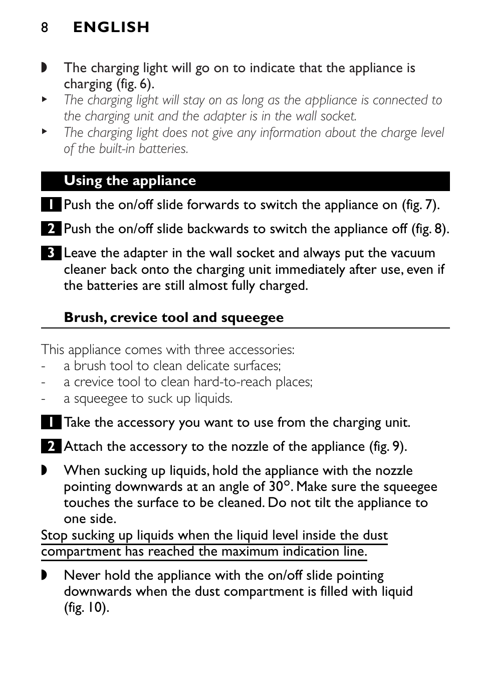 Philips FC6055 User Manual | Page 8 / 124