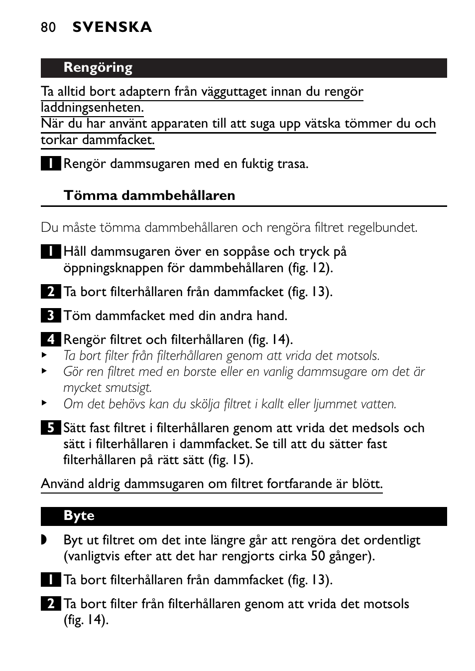 Philips FC6055 User Manual | Page 80 / 124