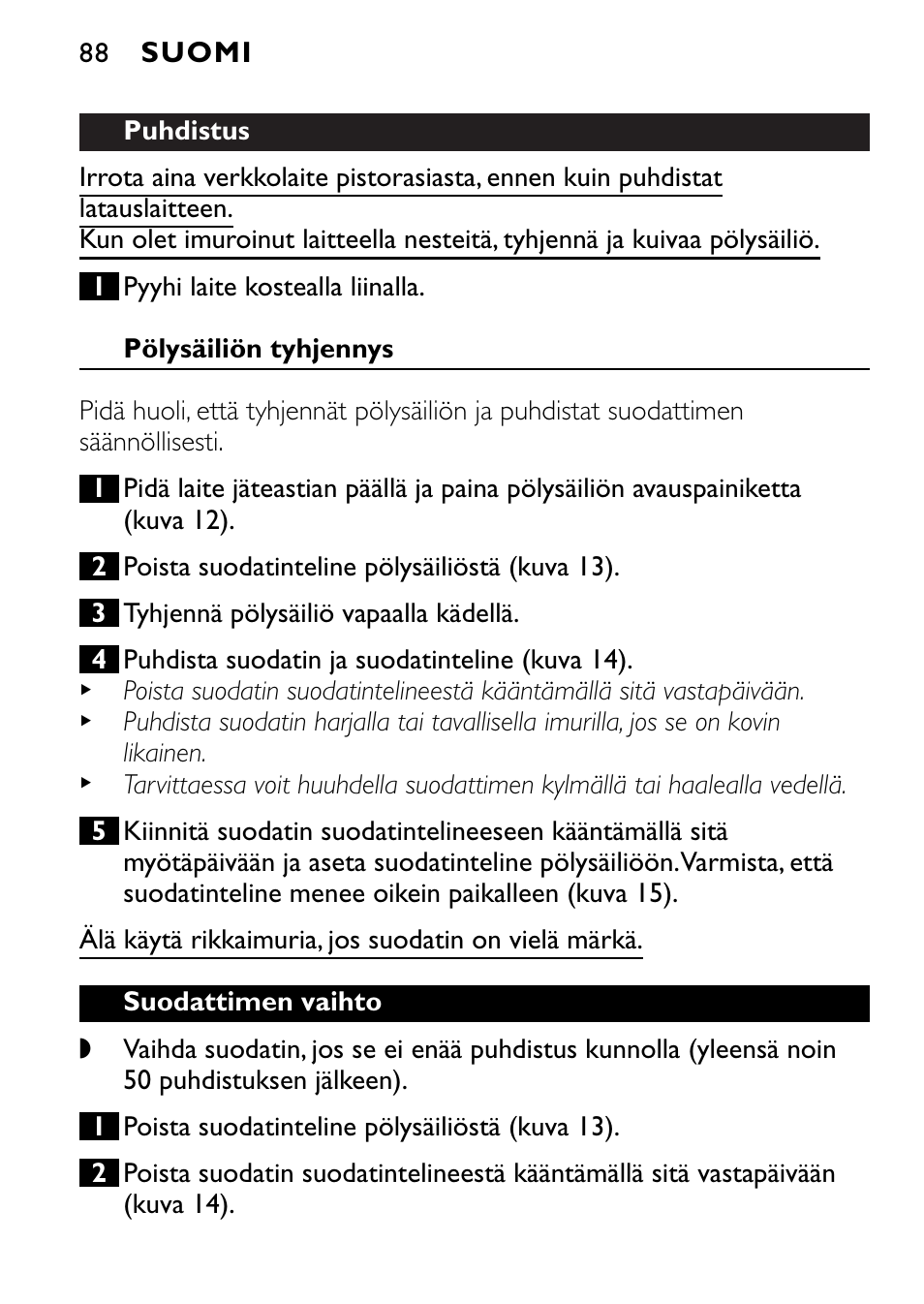 Philips FC6055 User Manual | Page 88 / 124