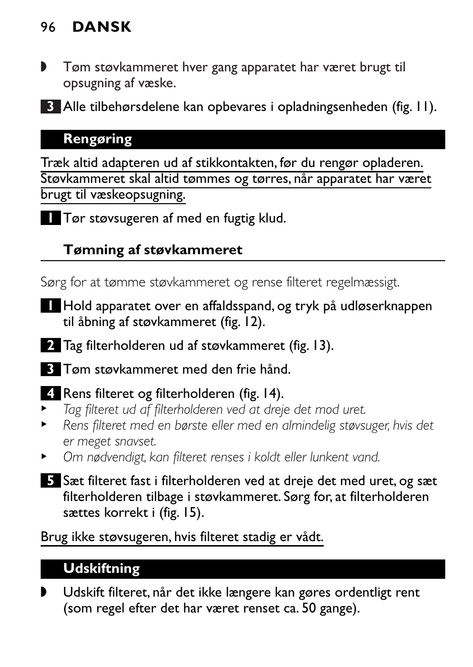 Philips FC6055 User Manual | Page 96 / 124