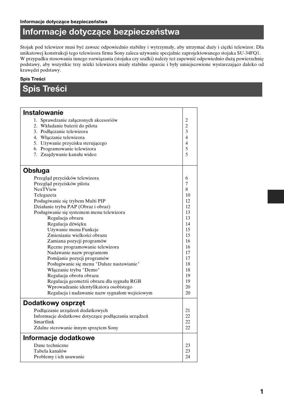 Sony KV-34FQ75K User Manual | Page 31 / 160