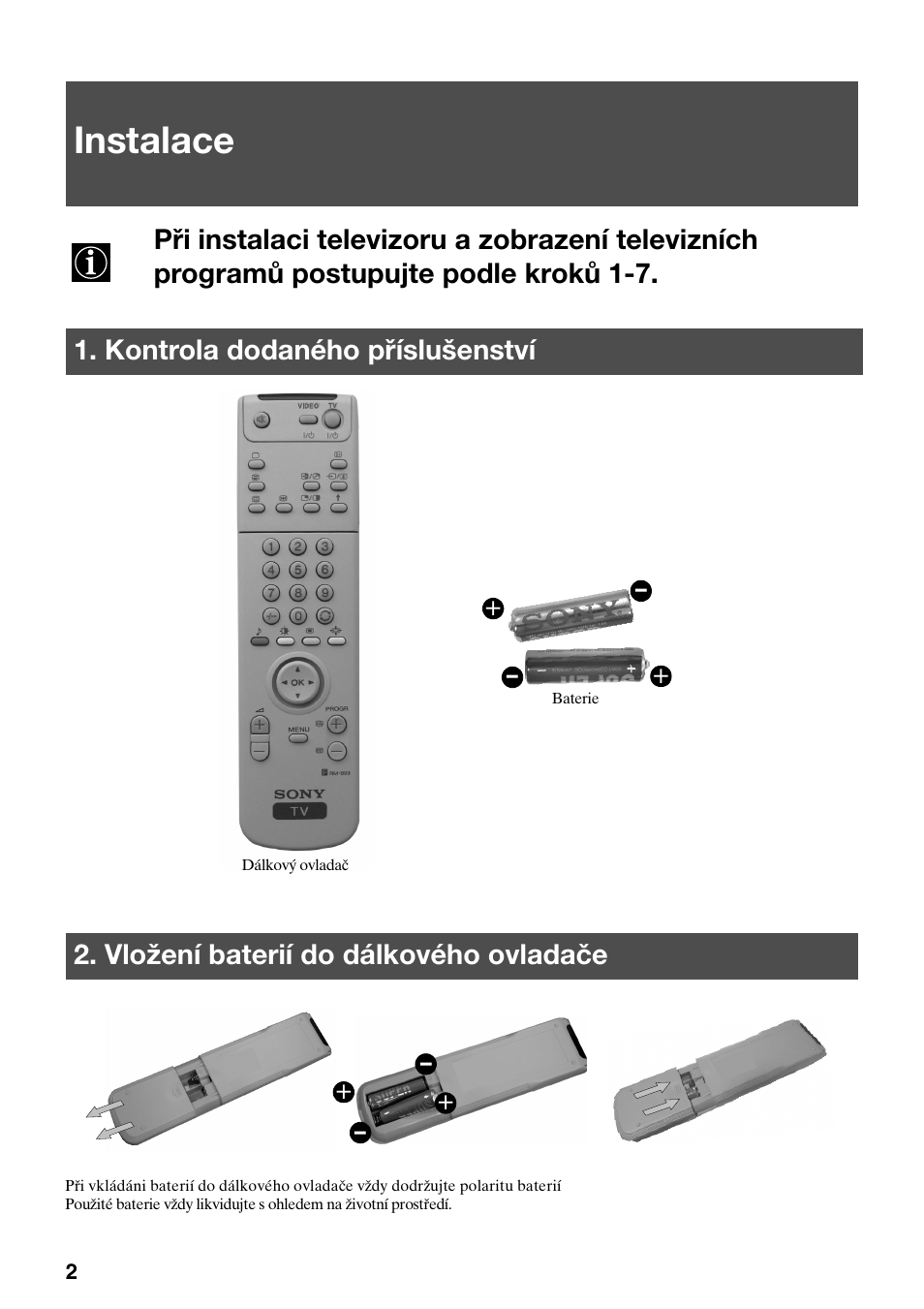 Instalace | Sony KV-34FQ75K User Manual | Page 58 / 160