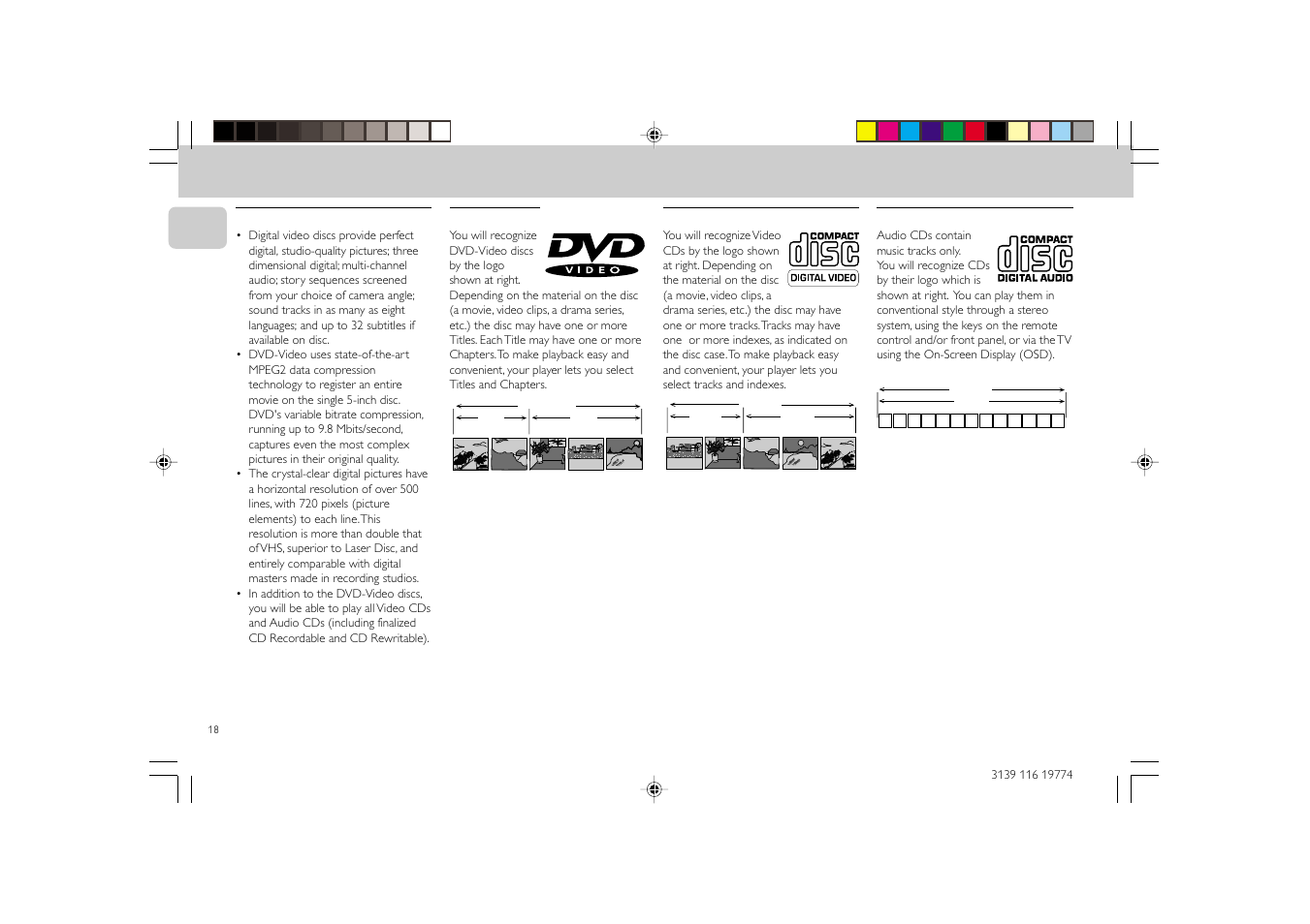 Dvd-video, General information, Video cd | Audio cd | Philips FW-D5D User Manual | Page 18 / 43