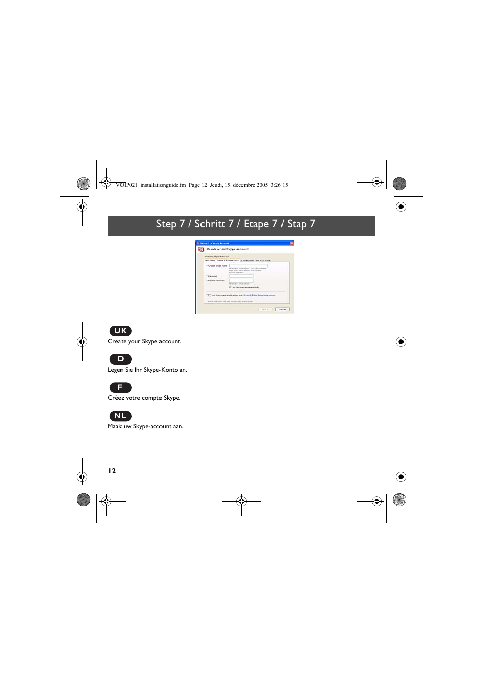 Step 7 / schritt 7 / etape 7 / stap 7 | Philips VOIP0211G User Manual | Page 14 / 44