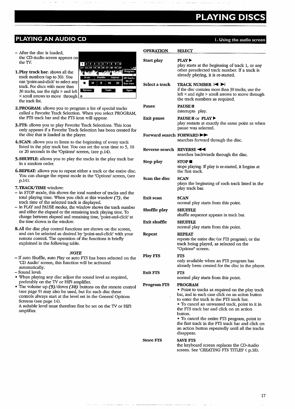 Playing an audio cd, Playing discs | Philips CDI 615 User Manual | Page 17 / 24