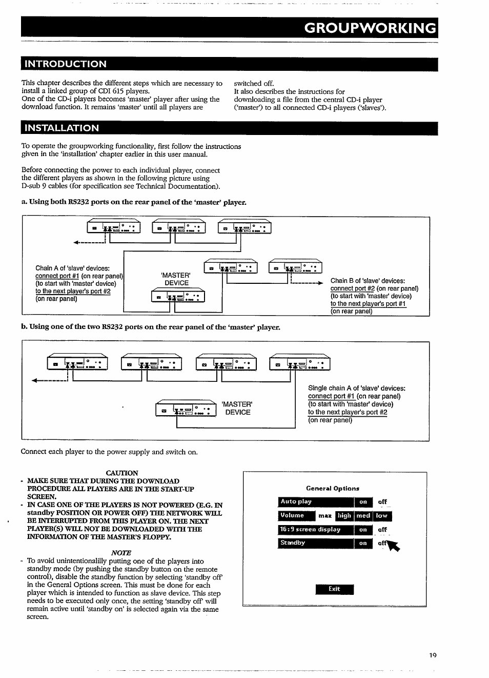 Groupworking, Introduction, Installation | Installation -11, Groupworking -20 | Philips CDI 615 User Manual | Page 19 / 24