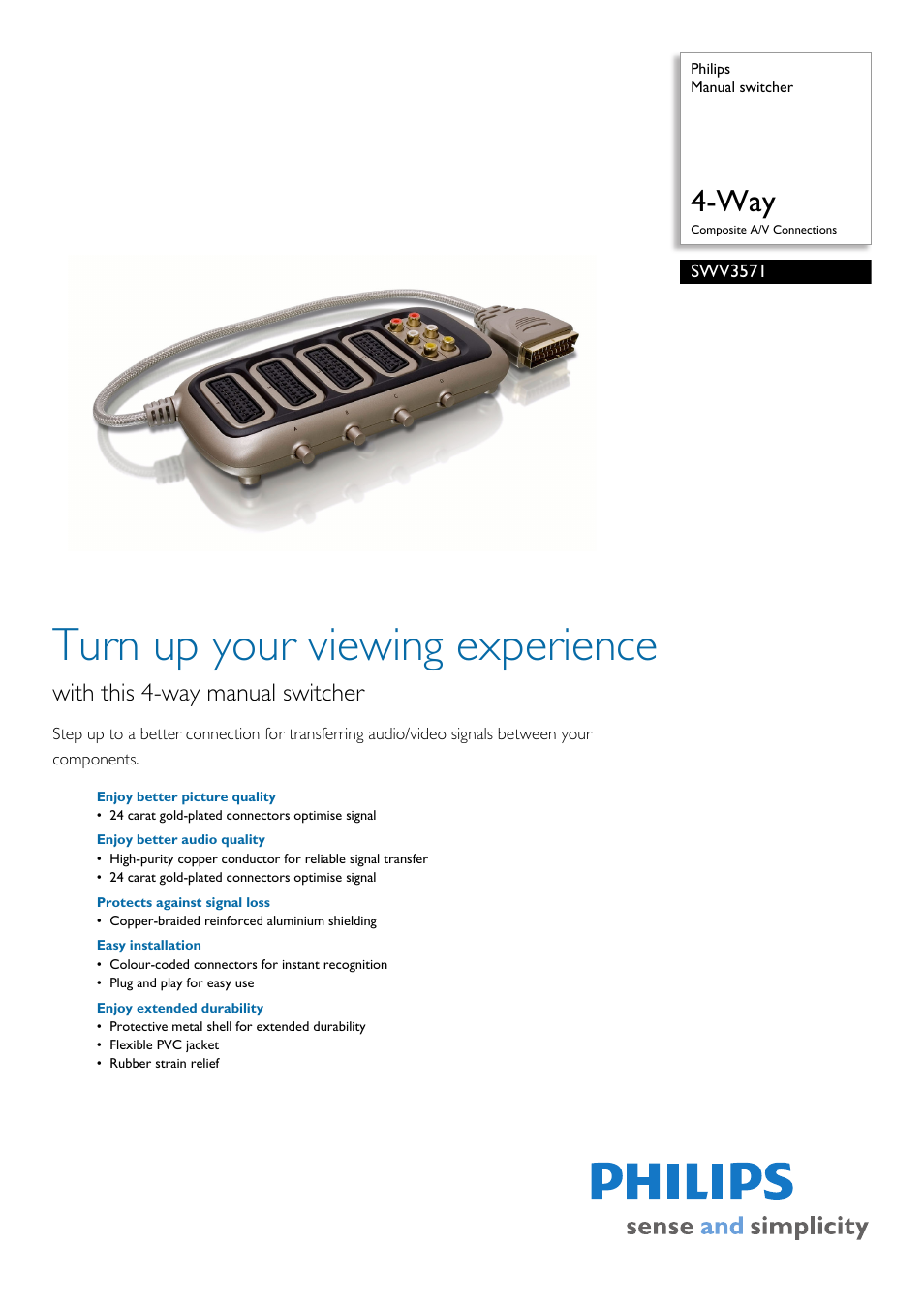 Philips SWV3571 User Manual | 2 pages