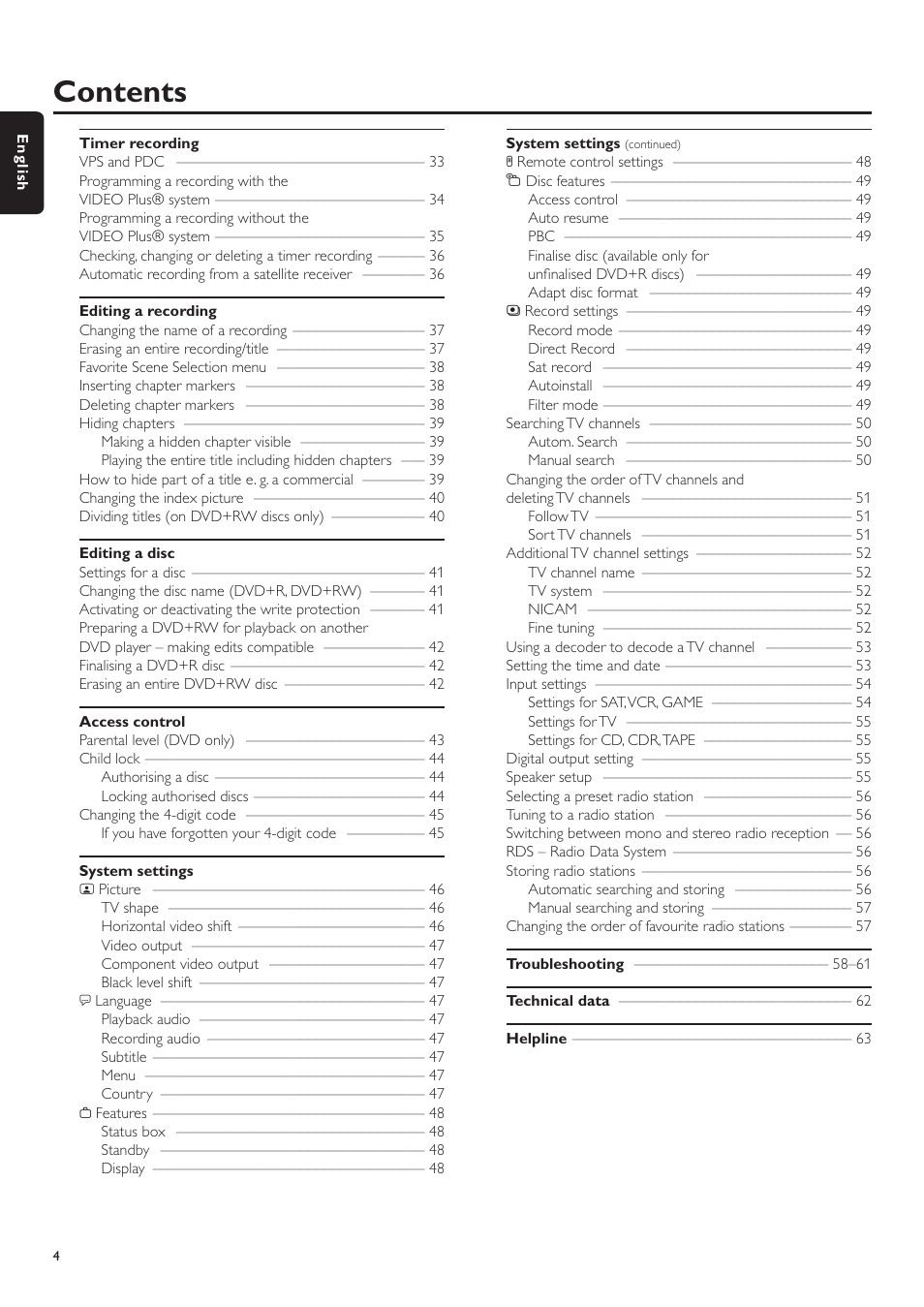 Philips LX7500R User Manual | Page 4 / 70