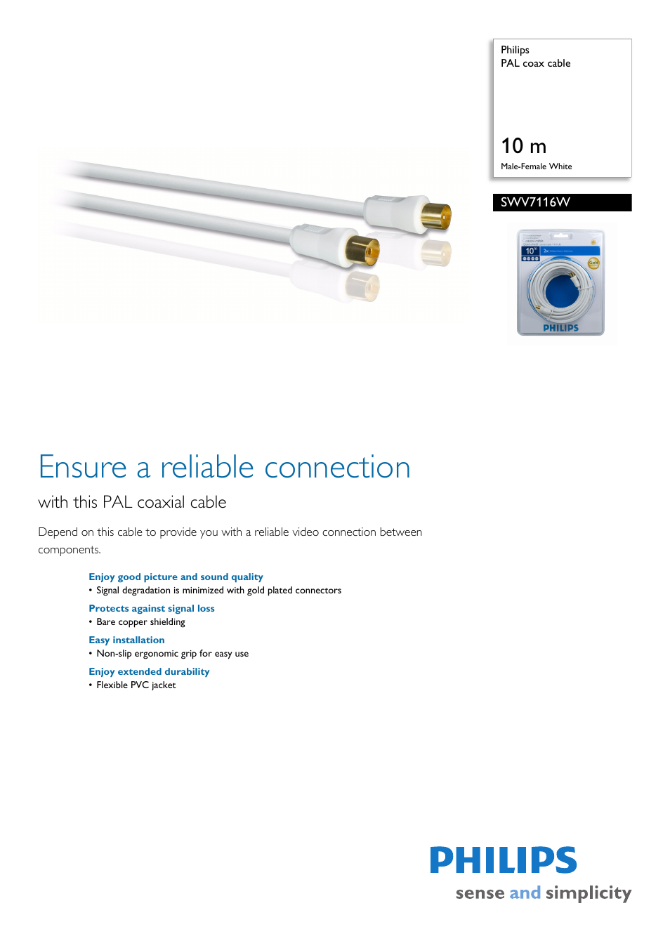 Philips SWV7116W User Manual | 2 pages
