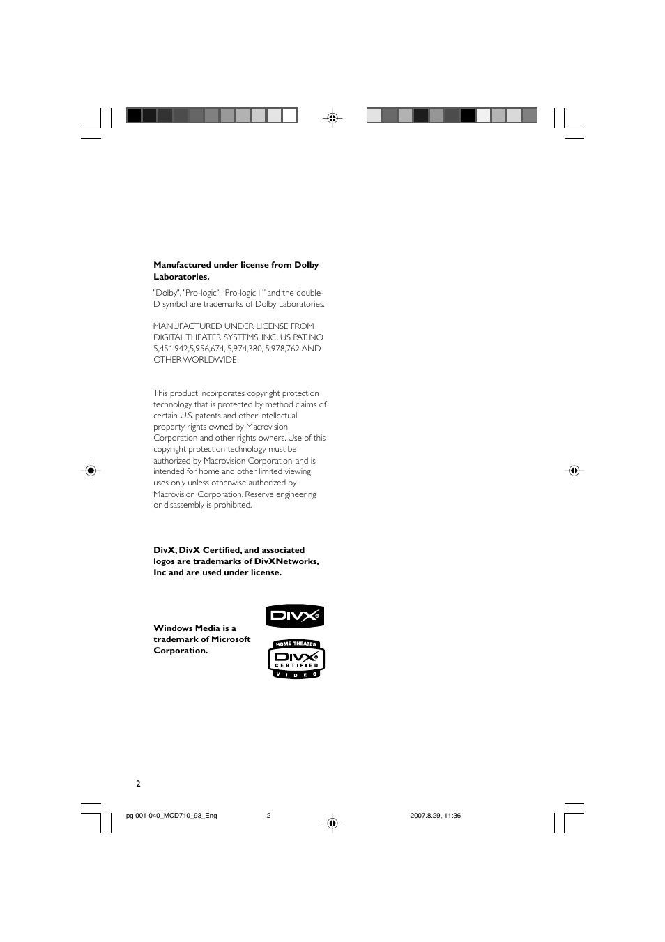 Philips MCD710 User Manual | Page 2 / 40