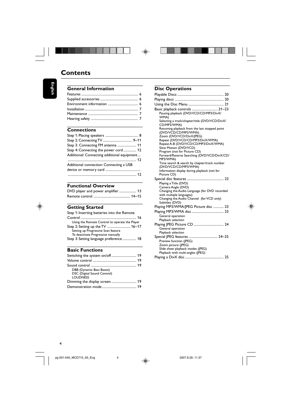 Philips MCD710 User Manual | Page 4 / 40