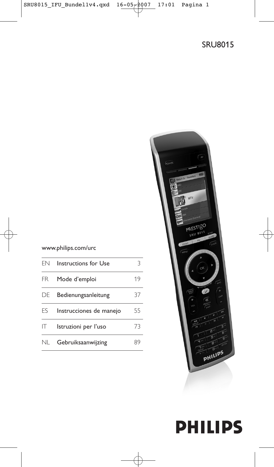 Philips SRU8015 User Manual | 112 pages