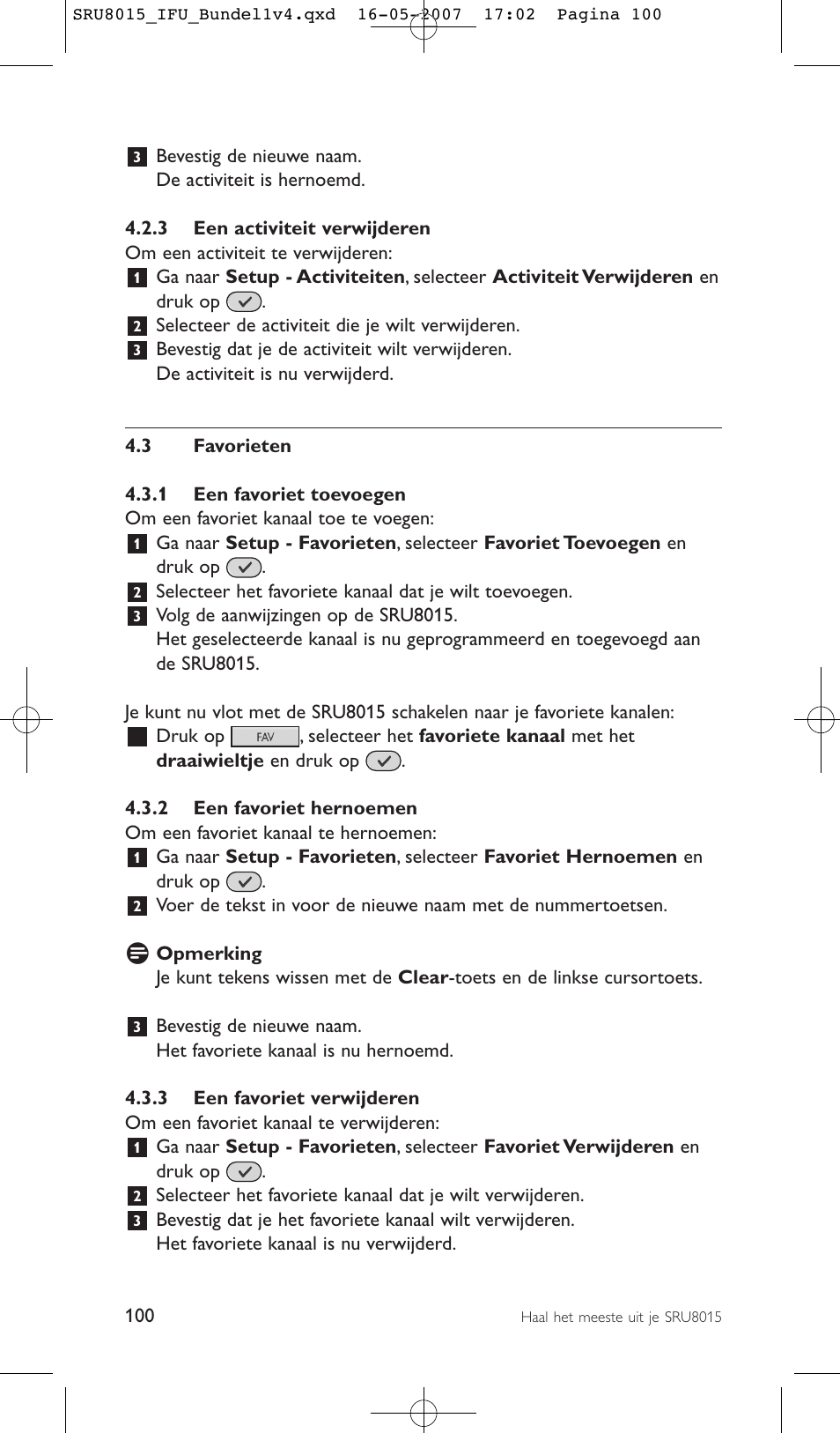 Philips SRU8015 User Manual | Page 100 / 112