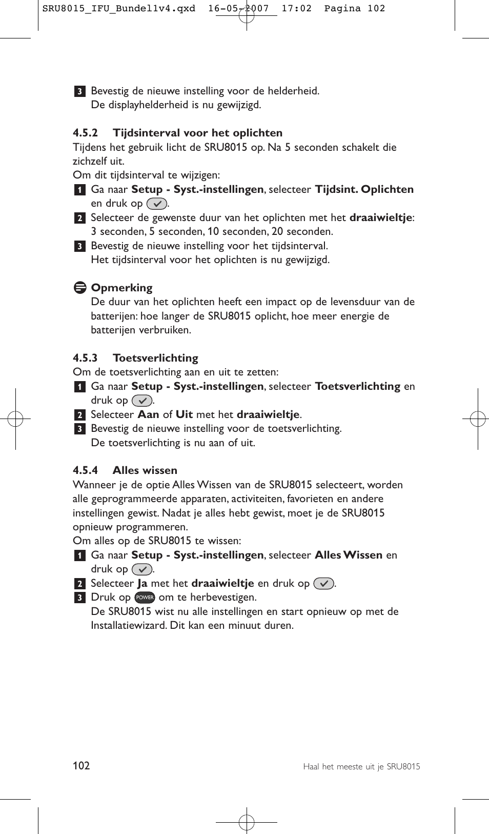 Philips SRU8015 User Manual | Page 102 / 112