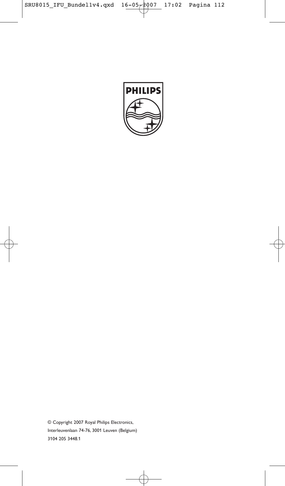 Philips SRU8015 User Manual | Page 112 / 112